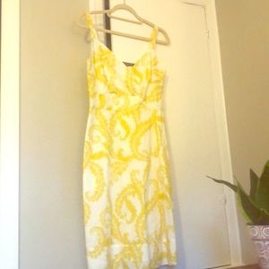 Boden Citron Floral Patterned Dress